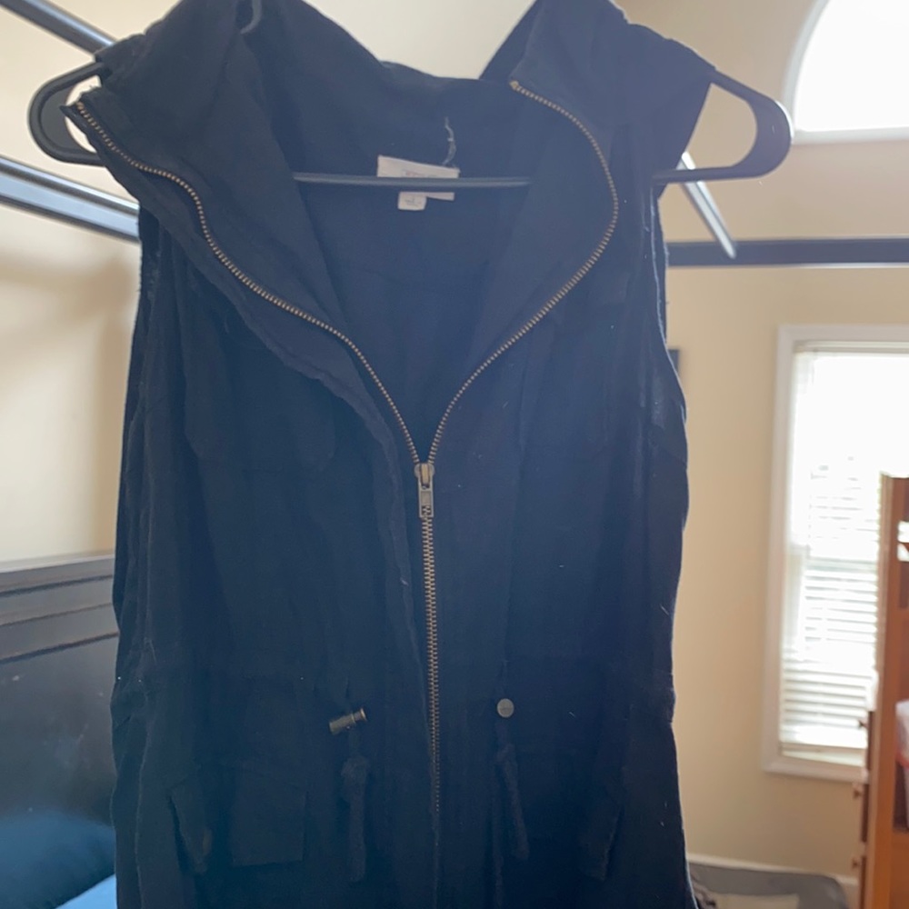 Boutique Black Utility or Cargo Style Vest Size Large Brand is Chocolate USA